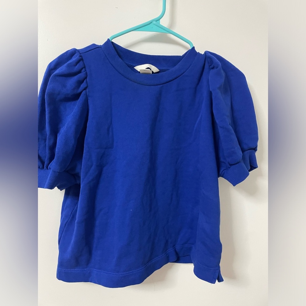 H&M Blue Puffer Top Size S